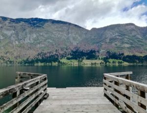 panorama del lago di bohinj in slovenia