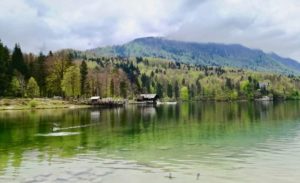 Il lago di Bohinj al Triglav National Park in Slovenia